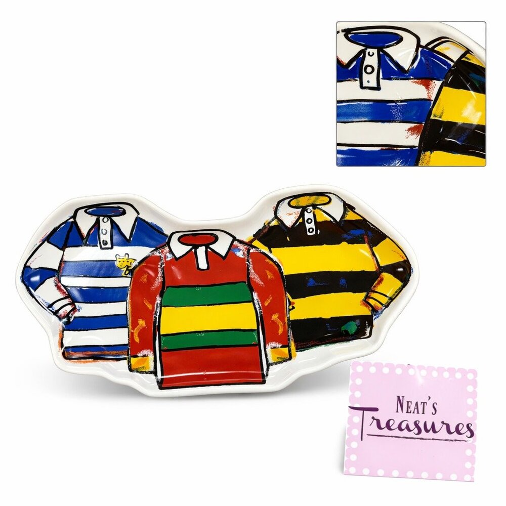 Rowing Blazers Target RUGBY SHIRTS Ceramic Long 11" Ceramic Trinket Tray Dish